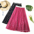Ladies Bubble Sequined Love Pattern Pleated Skirt